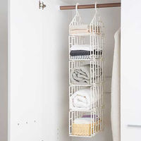 MISM 吊り下げラック スリム 5段 HR-S5 1セット(1個×8)（直送品）