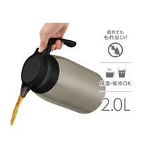 サーモス ステンレスポット 2.0L ステンレス TTG-2000 S 1個 食洗機対応 保冷保温