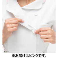 【再検品商品】ナガイレーベン 花びらジャケット ナースジャケット 女性用 半袖 ピンク M HO-1932（わけあり品）