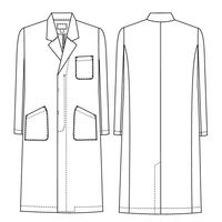 【再検品商品】ナガイレーベン 男子シングル診察衣 ホワイトL KEX-5110 1枚　白衣　ドクターコート　メンズ（わけあり品）