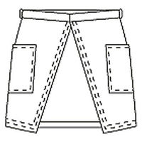 【再検品商品】【サロン/ソムリエエプロン】 KAZEN AP492-5 ブラック フリー 1枚（わけあり品）