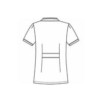 【再検品商品】フォーク チュニック ホワイトXネイビー 4L 2015EW-7-4L 1枚　白衣（わけあり品）