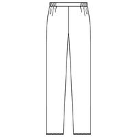 【再検品商品】フォーク ストレートパンツ(脇ゴム) 6006EW-7 1枚　白衣（わけあり品）