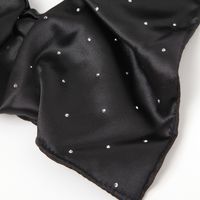 ストーンシルキースクエアシュシュ ブラック LAKOLE/ラコレ