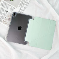 iPad mini (A17 Pro/第6世代) 縦横スタンド可能ケース オートスリープ機能 Apple Pencilホルダーつき グリーン（直送品）