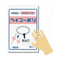 シモジマ ヘイコーポリ No.410 紐なし 006618000 1束(100枚)（わけあり品）