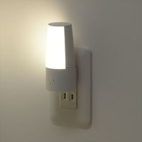 ヤザワコーポレーション コンセント式明暗ナイトライト調色・回転タイプ NASC75WH 1個