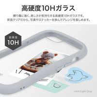 iPhone 16e 耐傷・耐衝撃ハイブリッドケース ライトグレー TPU レンズ保護 ストラップホール付（直送品）
