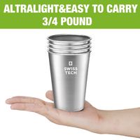 Swiss+Tech SWISS TECH スイステック シルバーカップセット 473ml ST001084 1個（直送品）