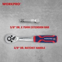 WORKPRO ワークプロ 12点組 3/8DRソケットレンチセット WP202585 1セット（直送品）