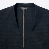 アイトス メンズノーカラージャケット チャコールグレー L 46055-097-L 46055 1着（直送品）