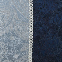 川島織物セルコン ペイズリー 背当クッションカバー 450×450mm ブルー LL1363_08B 1枚（直送品）