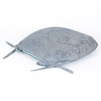 川島織物セルコン ペイズリー シートクッション 幅450×奥行430×高さ50mm ブルー LN1363_98B 1枚（直送品）