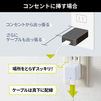 サンワサプライ キューブ型USB充電器(2.4A・ホワイト) ACA-IP79W 1個