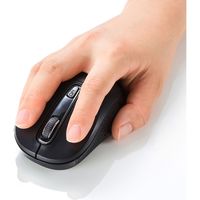 ワイヤレスマウス　無線　3ボタン　中型サイズ　ブルーLED　MA-WBLC41BK　サンワサプライ　1個（直送品）