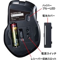 サンワサプライ 高速スクロールハイパーブルーLEDマウス MA-WBTBL192BK 1個（直送品）