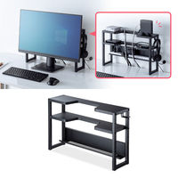 サンワサプライ モニター裏収納ラック(幅48.2cm) MR-STN1BK 1台（直送品）