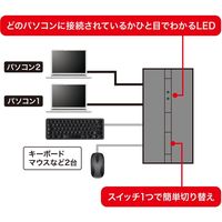 サンワサプライ 磁石付きUSB2.0手動切替器(ハブ付き・2回路) SW-US22HMG 1個