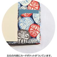 シンメ い草のブックカバー 文庫サイズ しおり紐付き[黒/吉祥だるま] A01-14-00003 1セット(2個)（直送品）