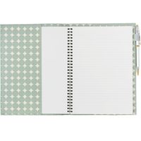 シンメ い草のノートカバー セミB5サイズ ペンホルダー付き [グリーン/ドットグリーン] C01-23-00104 1セット(2個)（直送品）