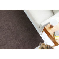 スミノエ コンシェルジュ エコロア100 防炎 ラグ ECR108 3000×3000mm ダークブラウン 1枚（直送品）