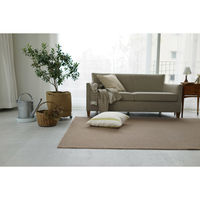 スミノエ コンシェルジュ ウールスコット プレーン 防炎 ラグ WS105 2000×2000mm キャメル 1枚（直送品）