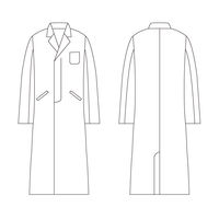 住商モンブラン ドクターコート メンズ 長袖LL 白 MV161-10 1枚　白衣　ドクターコート