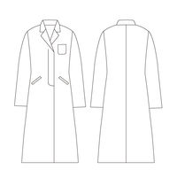 住商モンブラン ドクターコート レディス 長袖LL 白 MV101-10 1枚　白衣　ドクターコート