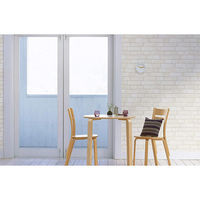 菊池襖紙工場 貼ってはがせてのり残りしない壁紙 レンガ ホワイト JK4523-3 1セット(12本)