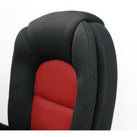 【軒先渡し】ヤマソロ レヴェリー　オフィスチェアー　BK/RD 42-517 1脚（直送品）