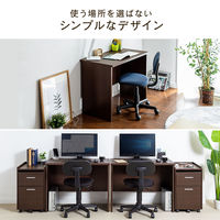 サンワサプライ パソコンデスク(W90cm・書斎机・木製) 100-DESKH026M 1台（直送品）