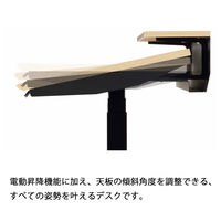 【組立設置込】コクヨ シークエンスチルト 電動昇降デスク フルスペックレバー 幅1150×奥行675×高さ1290mm MT4×黒 1台（直送品）