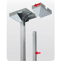 共栄商事 オーロラ 天吊コンパクトハンガー650mmタイプ中型 シルバー MDHー600M 1台（直送品）