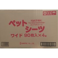 サノテック ペットシーツワイド90枚SE-W90 640353 1箱（4パック入り）（直送品）
