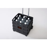 YAMAZEN オリコンカート((コンテナキャリー) 黒色 耐荷重25KG/容積26L 1箱（6台:1台×6）