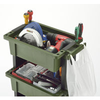 JEJアステージ ツールワゴン ボックスタイプ（ボックス3段タイプ）ブラックグリーン 1台