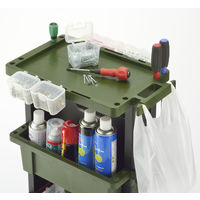 JEJアステージ ツールワゴン テーブルタイプ（天板テーブル 1台・ボックス2段タイプ） グリーン 1台