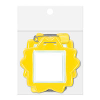 共栄プラスチック 桜型名札 黄 1セット（30枚：10枚×3袋） C-7-10-Y