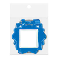 共栄プラスチック 桜型名札 青 1セット（30枚：10枚×3袋） C-7-10-B