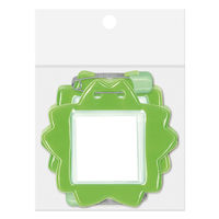 共栄プラスチック 桜型名札 黄緑 1セット（30枚：10枚×3袋） C-7-10-YG