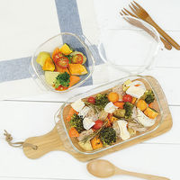 HARIO 耐熱ガラス製 トースター皿 3個セット HTZ-2808 1個（直送品）