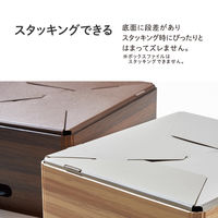 キングジム スタッキングユニットボックスSロング キーニ 木目調 ナチュラル KW1012Lナチ 3個