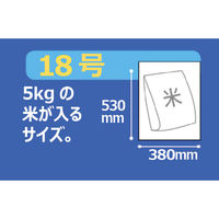 「現場のチカラ」ポリ袋(規格袋)　LDPE・透明　0.03mm厚  18号380×530mm   1セット（1袋(100枚入)×30袋）  オリジナル