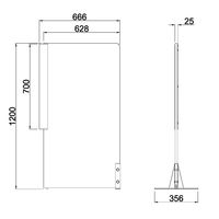 アール・エフ・ヤマカワ パーソナルブース オプションエンドパネル RFPSB-OPEPWH 1台 集中ブース リモートワークデスク