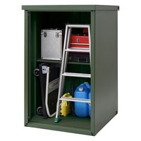 【組立設置込】 YAMAZEN 山善 スチール収納庫（物置） グリーン DSLB-0915(OD) 幅927×奥行793×高さ1534mm 1台（取寄品）