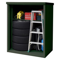 【組立設置込】 YAMAZEN 山善 スチール収納庫（物置） グリーン DSLB-1215(OD) 幅1227×奥行793×高さ1534mm 1台（取寄品）