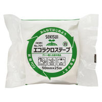 【ガムテープ】 エコラクロステープ No.701 幅50mm×長さ25m 白 積水化学工業 1セット（5巻：1巻×5）