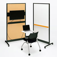 プラス ディスプレイパーティション 木目 幅950×奥行560×高さ1840mm WBC-D-0918MMK 1台（直送品）