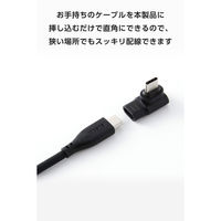 USB-C マグネット 変換アダプタ L字型 100W PD対応 着脱式コネクタ 黒 MPA-CECMAADLBK エレコム 1個（直送品）