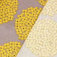 フラワーラミネートランチョンマット グレー studio CLIP